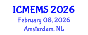 International Conference on MEMS (ICMEMS) February 08, 2026 - Amsterdam, Netherlands
