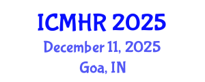 International Conference on Mental Health and Rehabilitation (ICMHR) December 11, 2025 - Goa, India International Conference on Mental Health and Rehabilitation (ICMHR) December 11, 2025 - Goa, India