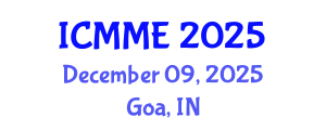 International Conference on Metallurgical and Material Engineering (ICMME) December 09, 2025 - Goa, India