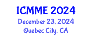 International Conference on Metallurgical and Materials Engineering (ICMME) December 23, 2024 - Quebec City, Canada