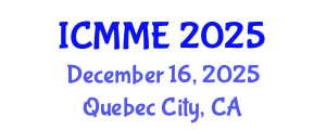 International Conference on Metallurgical and Materials Engineering (ICMME) December 16, 2025 - Quebec City, Canada