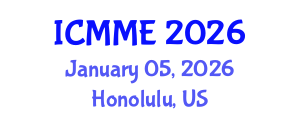 International Conference on Metallurgical and Materials Engineering (ICMME) January 05, 2026 - Honolulu, United States International Conference on Metallurgical and Materials Engineering (ICMME) January 05, 2026 - Honolulu, United States