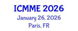 International Conference on Metallurgical and Materials Engineering (ICMME) January 26, 2026 - Paris, France International Conference on Metallurgical and Materials Engineering (ICMME) January 26, 2026 - Paris, France