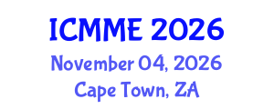 International Conference on Metallurgical and Materials Engineering (ICMME) November 04, 2026 - Cape Town, South Africa
