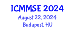 International Conference on Metallurgy, Materials Science and Engineering (ICMMSE) August 22, 2024 - Budapest, Hungary