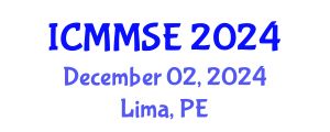 International Conference on Metallurgy, Materials Science and Engineering (ICMMSE) December 02, 2024 - Lima, Peru