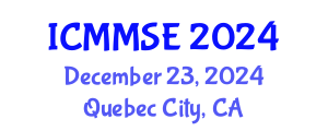 International Conference on Metallurgy, Materials Science and Engineering (ICMMSE) December 23, 2024 - Quebec City, Canada