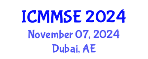 International Conference on Metallurgy, Materials Science and Engineering (ICMMSE) November 07, 2024 - Dubai, United Arab Emirates
