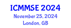 International Conference on Metallurgy, Materials Science and Engineering (ICMMSE) November 25, 2024 - London, United Kingdom