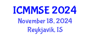 International Conference on Metallurgy, Materials Science and Engineering (ICMMSE) November 18, 2024 - Reykjavik, Iceland