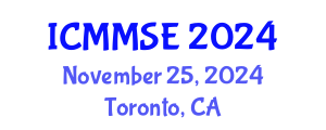 International Conference on Metallurgy, Materials Science and Engineering (ICMMSE) November 25, 2024 - Toronto, Canada