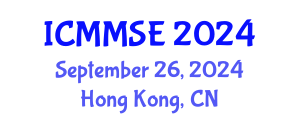 International Conference on Metallurgy, Materials Science and Engineering (ICMMSE) September 26, 2024 - Hong Kong, China