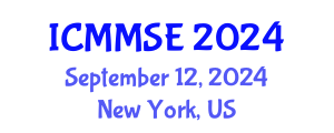 International Conference on Metallurgy, Materials Science and Engineering (ICMMSE) September 12, 2024 - New York, United States