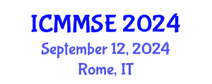 International Conference on Metallurgy, Materials Science and Engineering (ICMMSE) September 12, 2024 - Rome, Italy