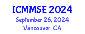 International Conference on Metallurgy, Materials Science and Engineering (ICMMSE) September 26, 2024 - Vancouver, Canada