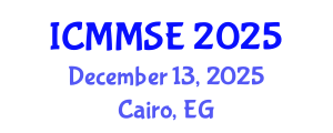 International Conference on Metallurgy, Materials Science and Engineering (ICMMSE) December 13, 2025 - Cairo, Egypt