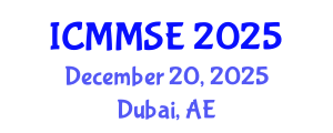 International Conference on Metallurgy, Materials Science and Engineering (ICMMSE) December 20, 2025 - Dubai, United Arab Emirates