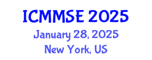 International Conference on Metallurgy, Materials Science and Engineering (ICMMSE) January 28, 2025 - New York, United States