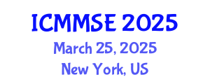 International Conference on Metallurgy, Materials Science and Engineering (ICMMSE) March 25, 2025 - New York, United States