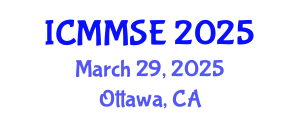International Conference on Metallurgy, Materials Science and Engineering (ICMMSE) March 29, 2025 - Ottawa, Canada