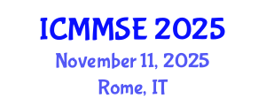 International Conference on Metallurgy, Materials Science and Engineering (ICMMSE) November 11, 2025 - Rome, Italy