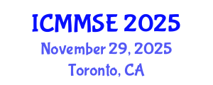 International Conference on Metallurgy, Materials Science and Engineering (ICMMSE) November 29, 2025 - Toronto, Canada