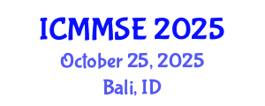 International Conference on Metallurgy, Materials Science and Engineering (ICMMSE) October 25, 2025 - Bali, Indonesia