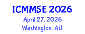 International Conference on Metallurgy, Materials Science and Engineering (ICMMSE) April 27, 2026 - Washington, Australia International Conference on Metallurgy, Materials Science and Engineering (ICMMSE) April 27, 2026 - Washington, Australia
