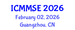 International Conference on Metallurgy, Materials Science and Engineering (ICMMSE) February 02, 2026 - Guangzhou, China International Conference on Metallurgy, Materials Science and Engineering (ICMMSE) February 02, 2026 - Guangzhou, China