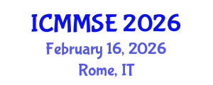 International Conference on Metallurgy, Materials Science and Engineering (ICMMSE) February 16, 2026 - Rome, Italy International Conference on Metallurgy, Materials Science and Engineering (ICMMSE) February 16, 2026 - Rome, Italy