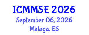 International Conference on Metallurgy, Materials Science and Engineering (ICMMSE) September 06, 2026 - Málaga, Spain International Conference on Metallurgy, Materials Science and Engineering (ICMMSE) September 06, 2026 - Málaga, Spain