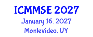 International Conference on Metallurgy, Materials Science and Engineering (ICMMSE) January 16, 2027 - Montevideo, Uruguay International Conference on Metallurgy, Materials Science and Engineering (ICMMSE) January 16, 2027 - Montevideo, Uruguay