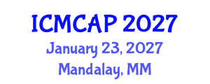 International Conference on Meteorology, Climatology and Atmospheric Physics (ICMCAP) January 23, 2027 - Mandalay, Myanmar International Conference on Meteorology, Climatology and Atmospheric Physics (ICMCAP) January 23, 2027 - Mandalay, Myanmar