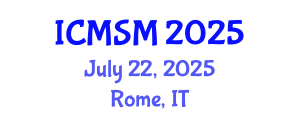 International Conference on Microelectronics and Semiconductor Manufacturing (ICMSM) July 22, 2025 - Rome, Italy