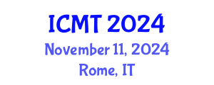 International Conference on Military Technology (ICMT) November 11, 2024 - Rome, Italy