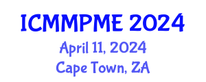 International Conference on Mining, Mineral Processing and Metallurgical Engineering (ICMMPME) April 11, 2024 - Cape Town, South Africa
