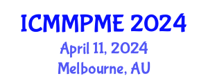 International Conference on Mining, Mineral Processing and Metallurgical Engineering (ICMMPME) April 11, 2024 - Melbourne, Australia
