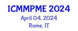International Conference on Mining, Mineral Processing and Metallurgical Engineering (ICMMPME) April 04, 2024 - Rome, Italy