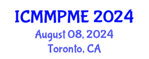 International Conference on Mining, Mineral Processing and Metallurgical Engineering (ICMMPME) August 08, 2024 - Toronto, Canada