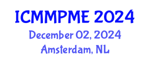 International Conference on Mining, Mineral Processing and Metallurgical Engineering (ICMMPME) December 02, 2024 - Amsterdam, Netherlands