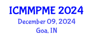 International Conference on Mining, Mineral Processing and Metallurgical Engineering (ICMMPME) December 09, 2024 - Goa, India
