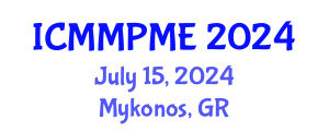 International Conference on Mining, Mineral Processing and Metallurgical Engineering (ICMMPME) July 15, 2024 - Mykonos, Greece