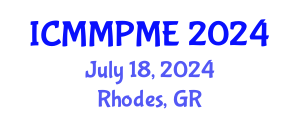 International Conference on Mining, Mineral Processing and Metallurgical Engineering (ICMMPME) July 18, 2024 - Rhodes, Greece