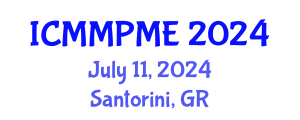International Conference on Mining, Mineral Processing and Metallurgical Engineering (ICMMPME) July 11, 2024 - Santorini, Greece