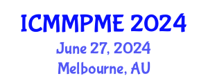International Conference on Mining, Mineral Processing and Metallurgical Engineering (ICMMPME) June 27, 2024 - Melbourne, Australia