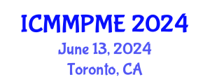 International Conference on Mining, Mineral Processing and Metallurgical Engineering (ICMMPME) June 13, 2024 - Toronto, Canada