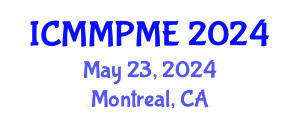 International Conference on Mining, Mineral Processing and Metallurgical Engineering (ICMMPME) May 23, 2024 - Montreal, Canada