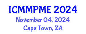 International Conference on Mining, Mineral Processing and Metallurgical Engineering (ICMMPME) November 04, 2024 - Cape Town, South Africa
