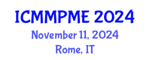 International Conference on Mining, Mineral Processing and Metallurgical Engineering (ICMMPME) November 11, 2024 - Rome, Italy