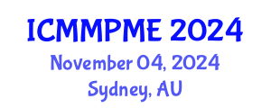 International Conference on Mining, Mineral Processing and Metallurgical Engineering (ICMMPME) November 04, 2024 - Sydney, Australia